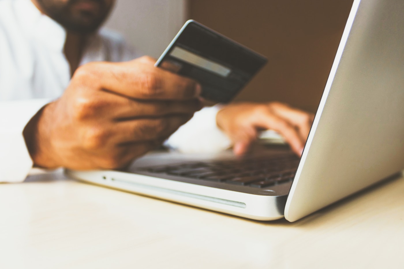A digital payment using a bank card and computer