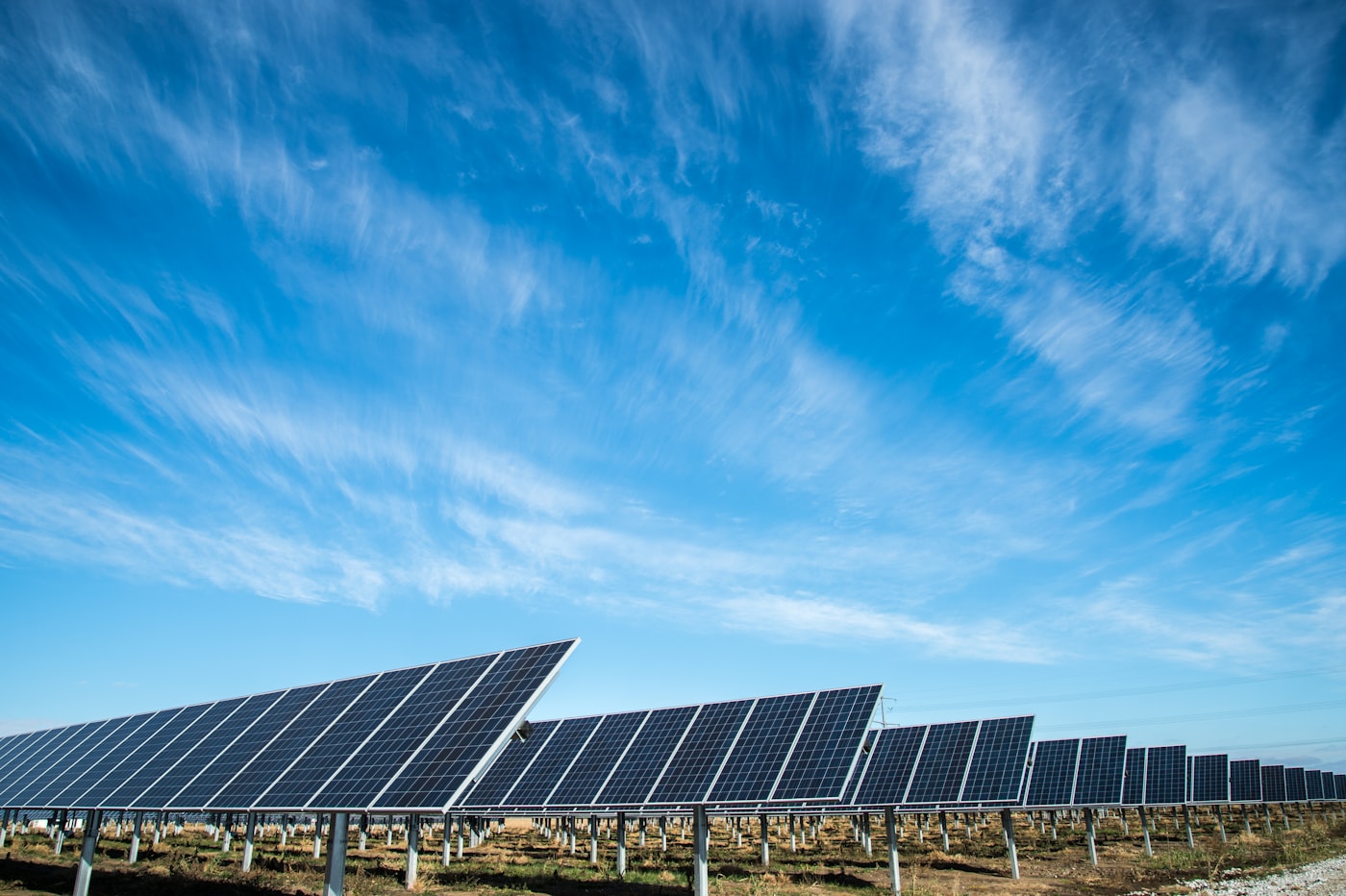 Solar energy infrastructure under an open sky
