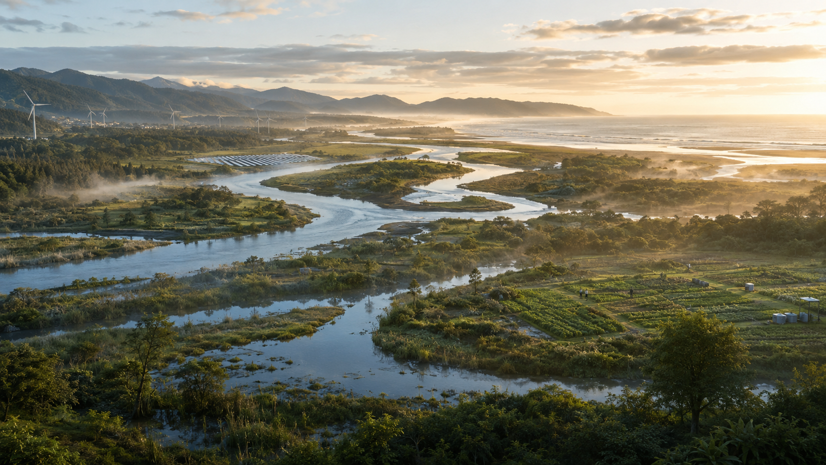A future natural landscape representing observation of local needs, education and long-term human capability